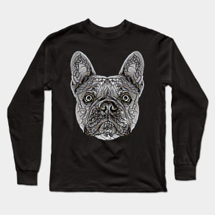 French Bulldog Face Long Sleeve T-Shirt